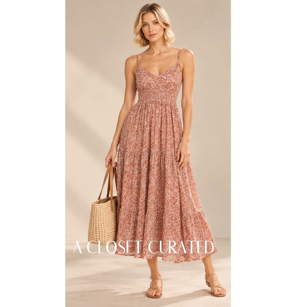 Nicholas Susan Maxi Dress 6 Orange New